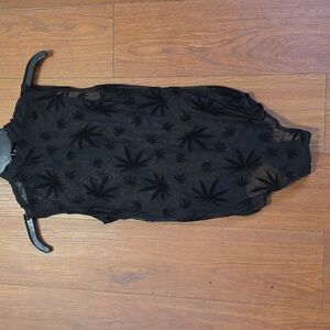 Black Sheer Sleeveless Bodysuit